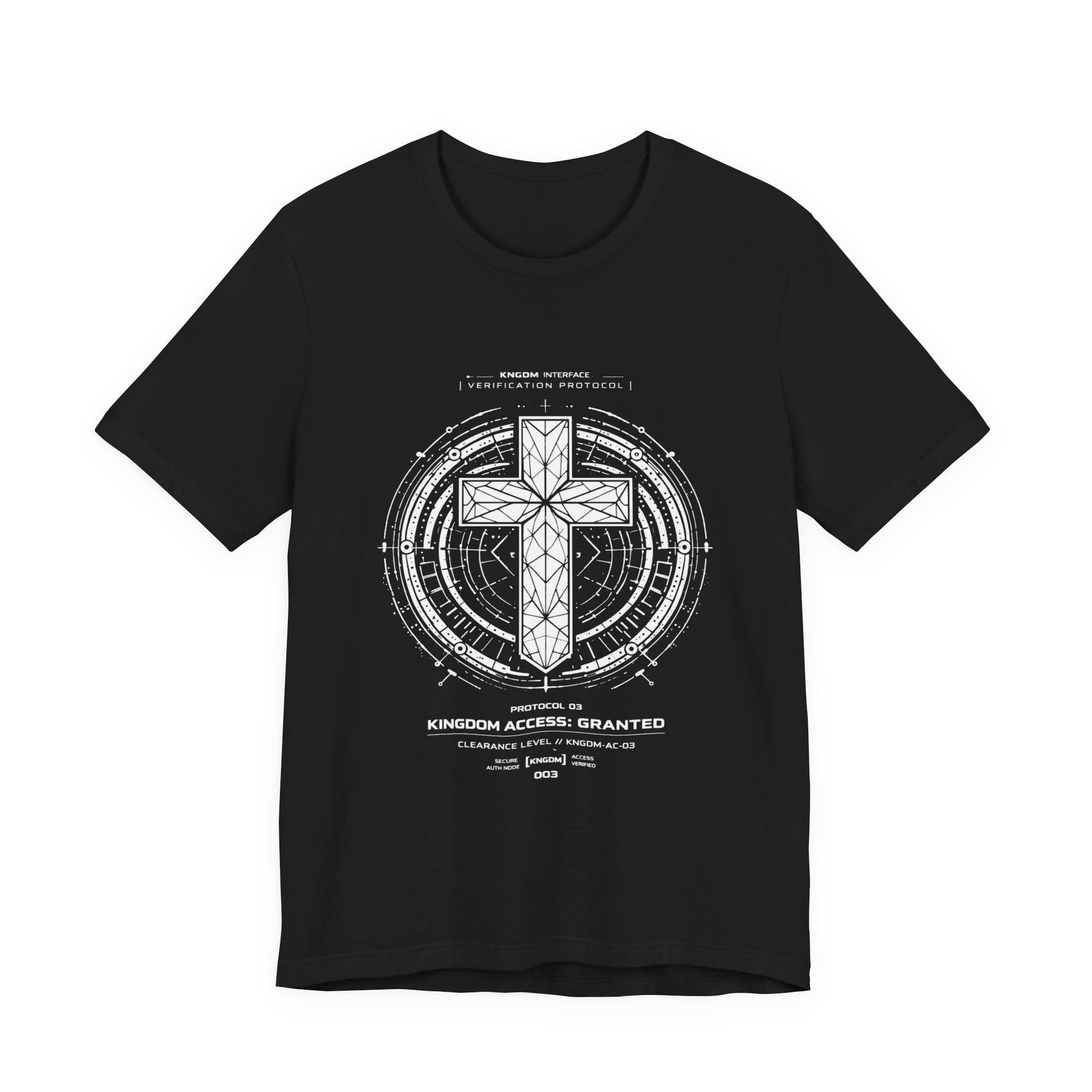 Geometric Cross-  (Front Print) Short Sleeve