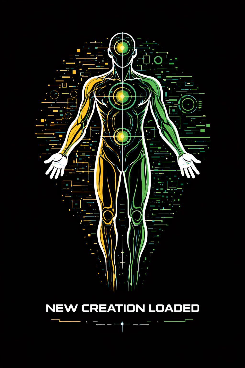 NEW Creation - Gold/Green (Front Print) Short Sleeve