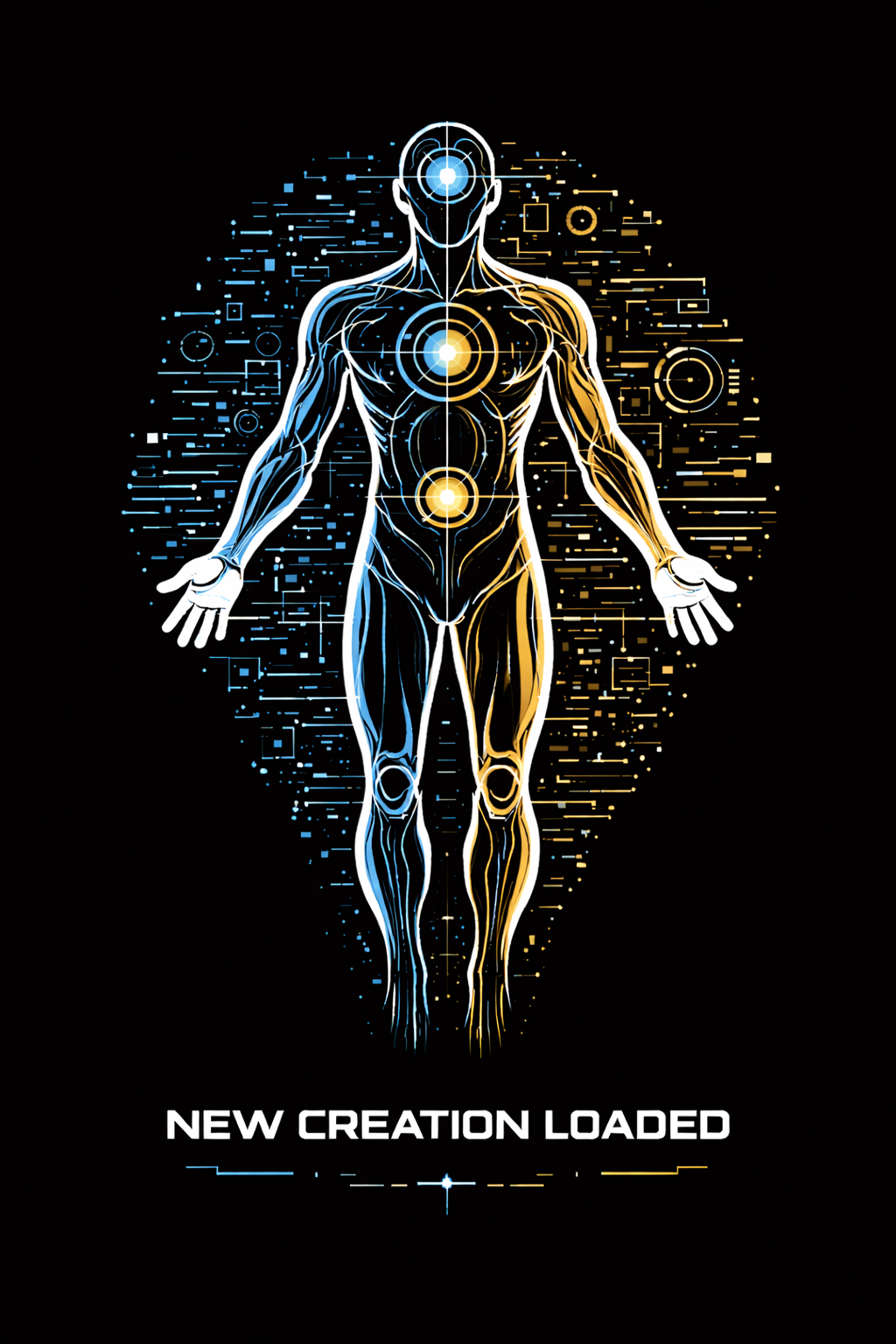 New CREATION Blue/Gold - (Back Print)