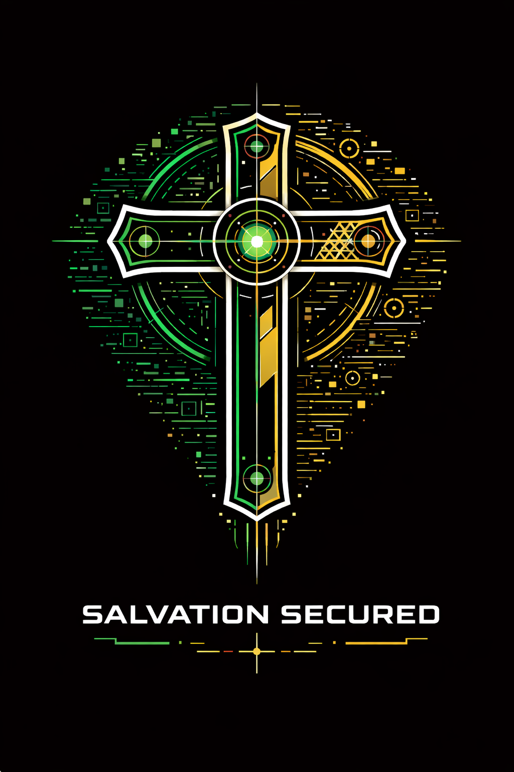 Salvation - Green/Gold (Front Print) Short Sleeve