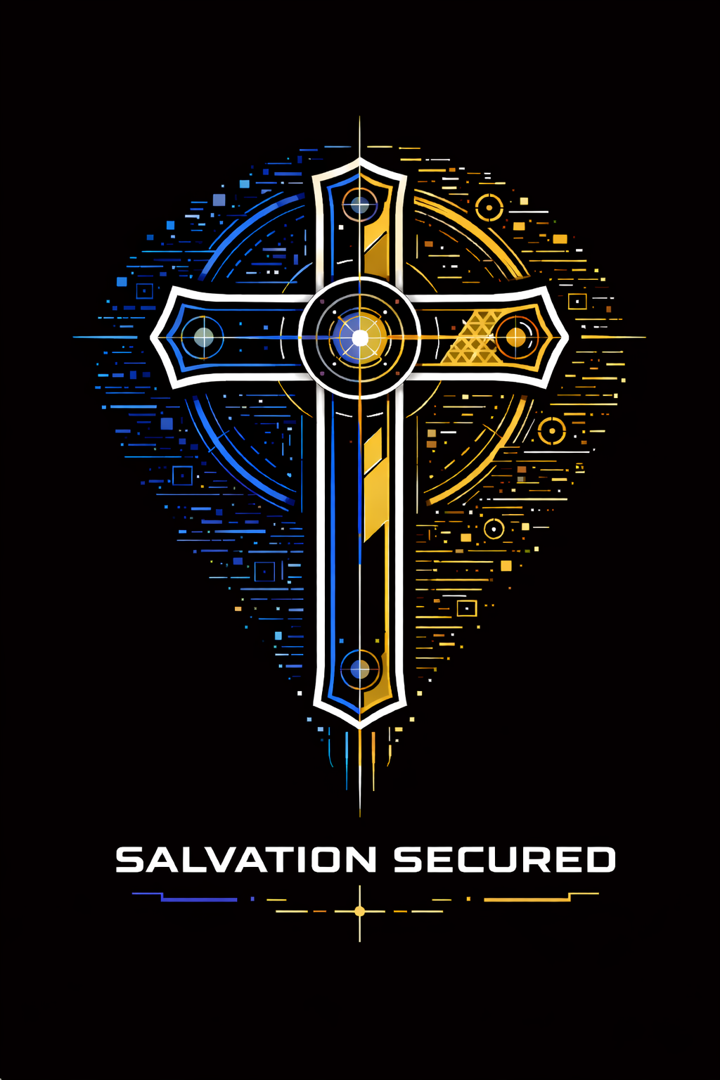 Salvation - Blue/Gold (Front Print) Short Sleeve