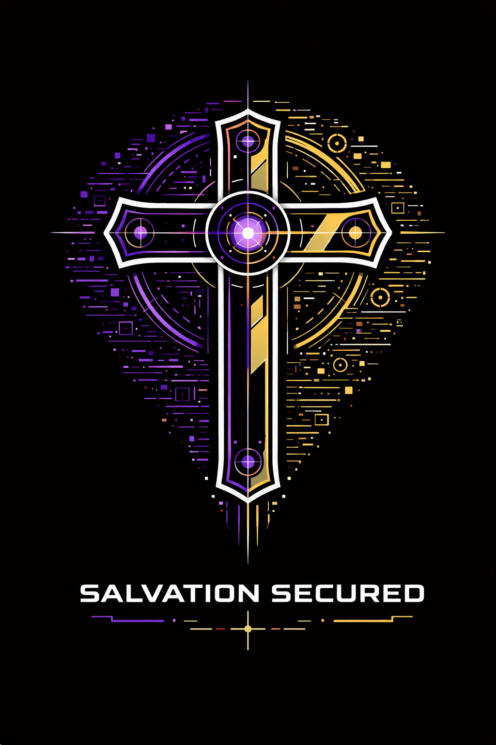 Salvation - Purple/Gold (Front Print) Short Sleeve