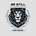 Be Still Lion-  (Front Print) Short Sleeve