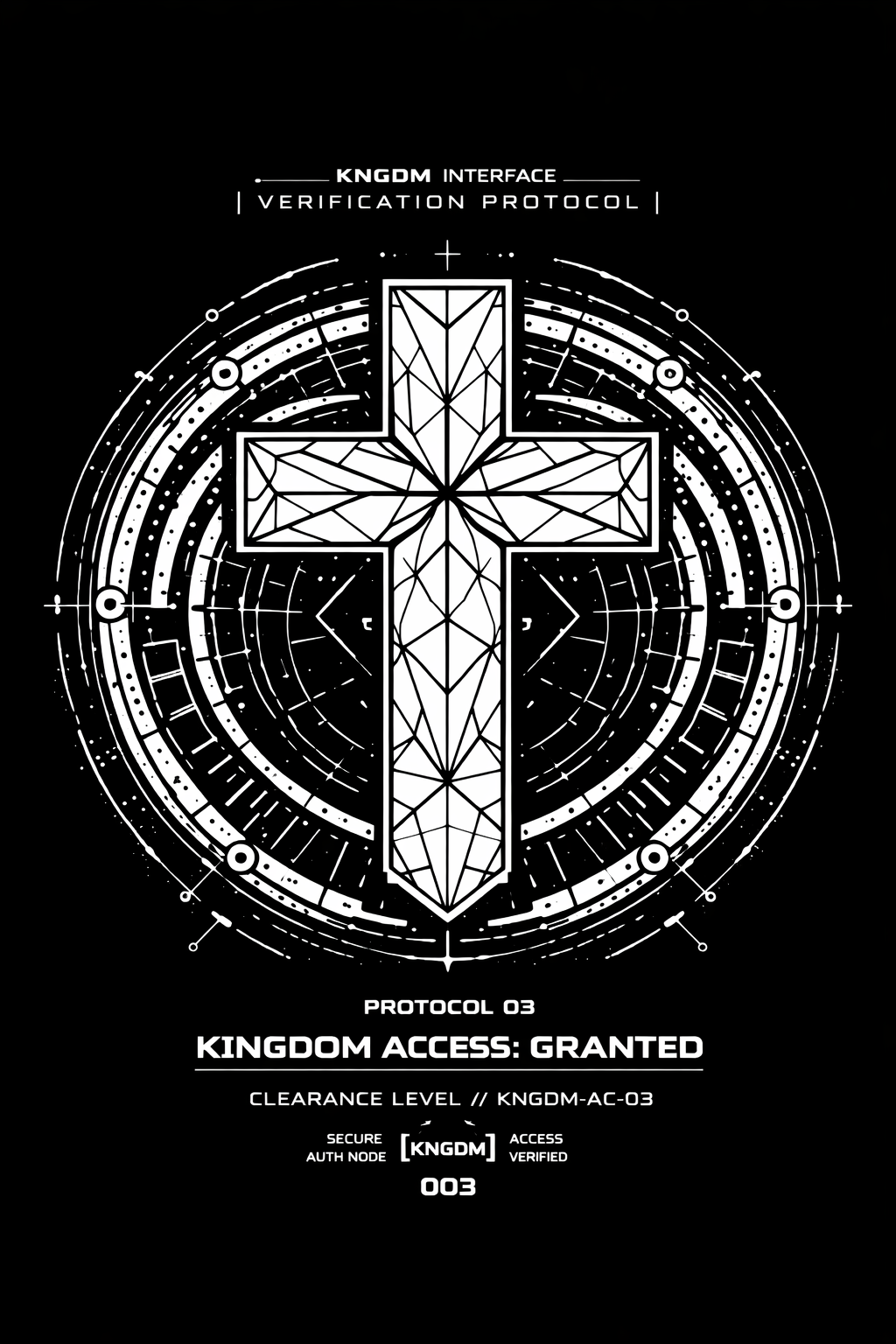 Geometric Cross-  (Front Print) Short Sleeve