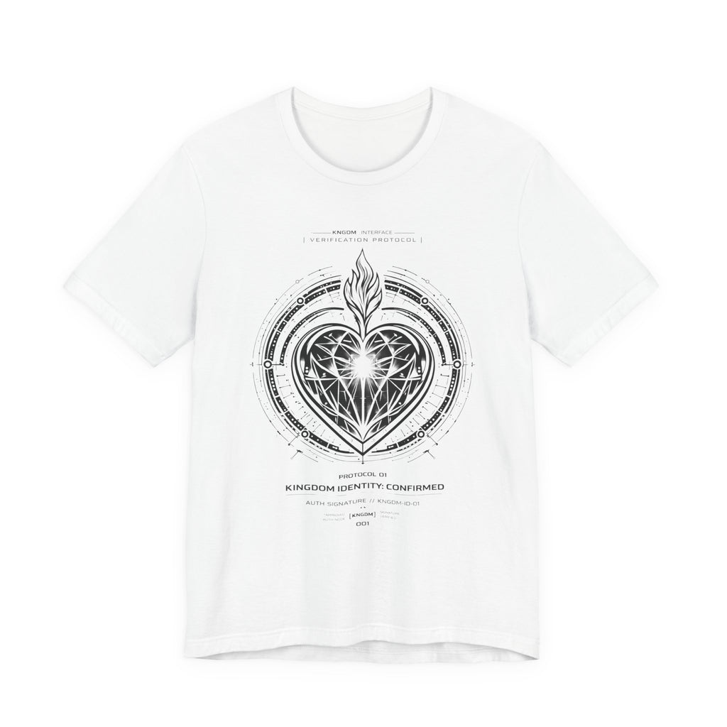 Geometric Heart-  (Front Print) Short Sleeve