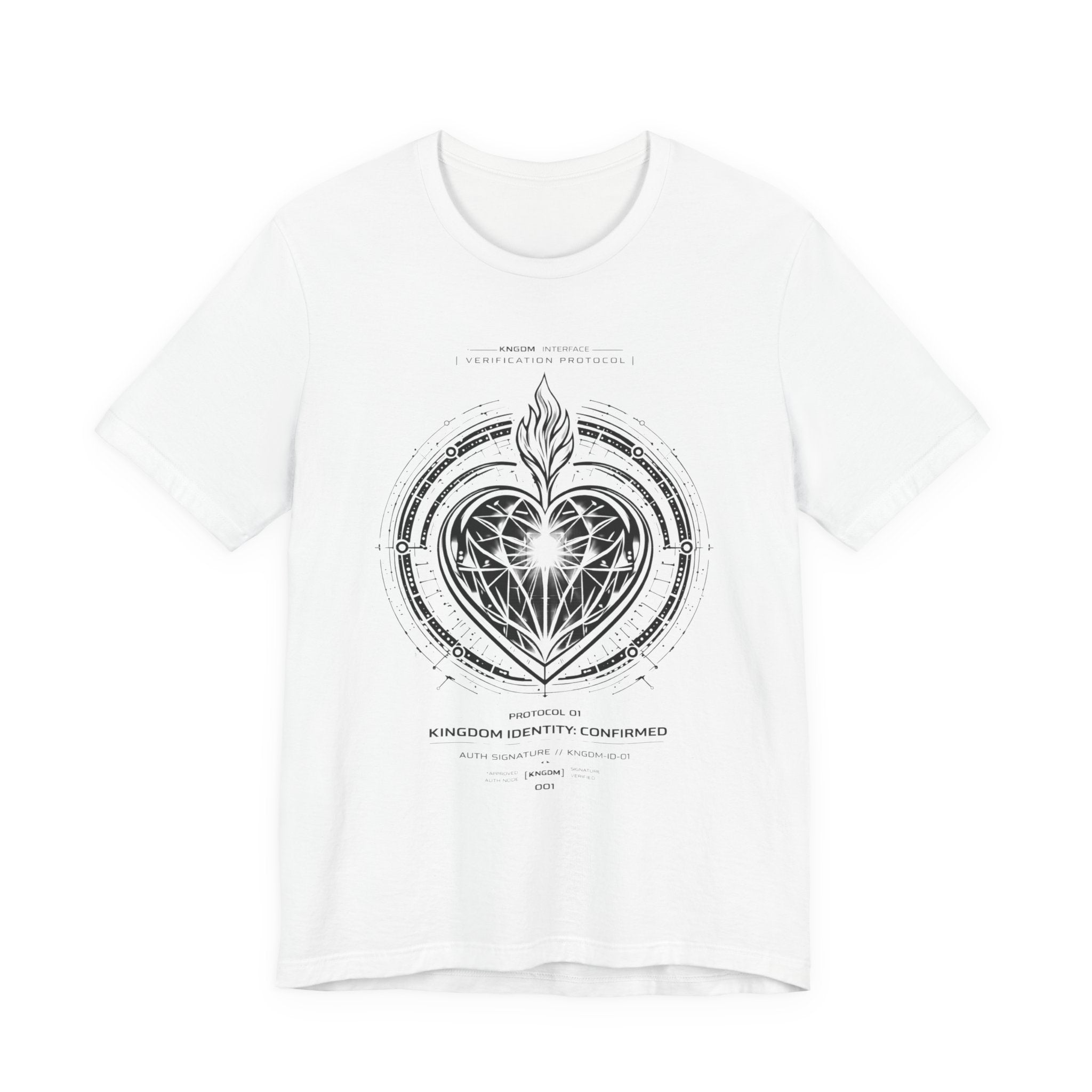 Geometric Heart-  (Front Print) Short Sleeve