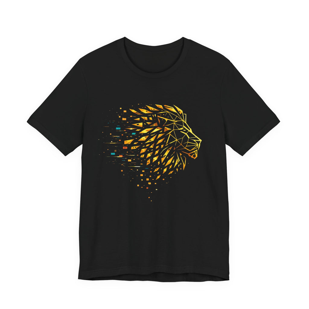 Geometric Lion - Color (Front Print) Short Sleeve