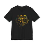 Geometric Lion - Color (Front Print) Short Sleeve